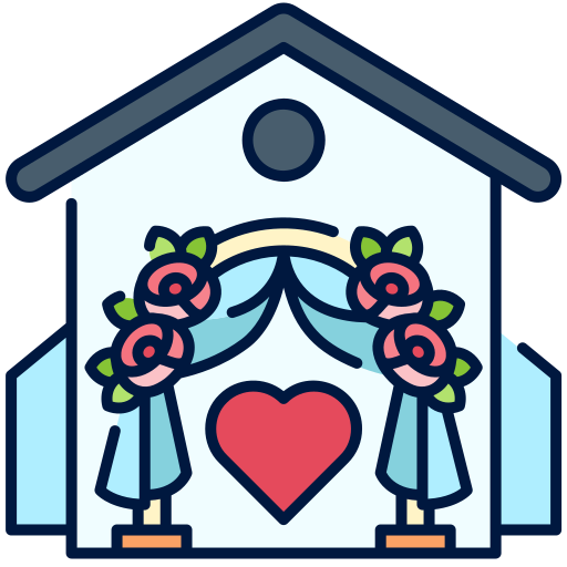 decoración de bodas icono gratis