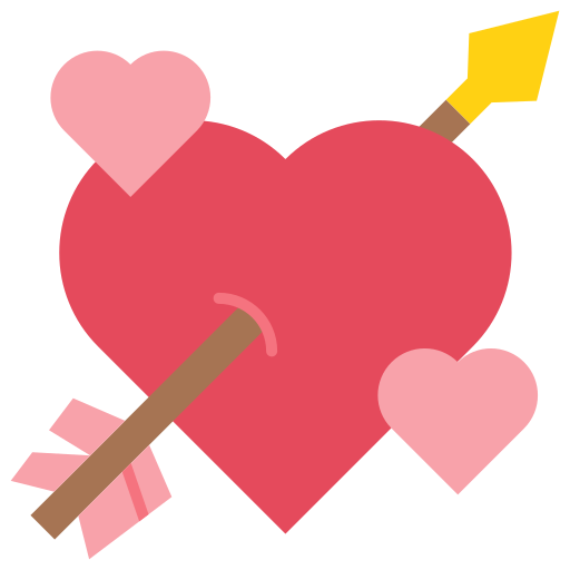 flecha de cupido icono gratis