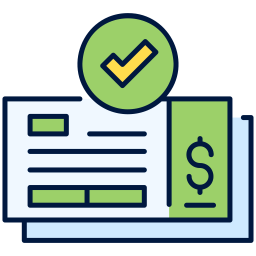 cheque bancario icono gratis