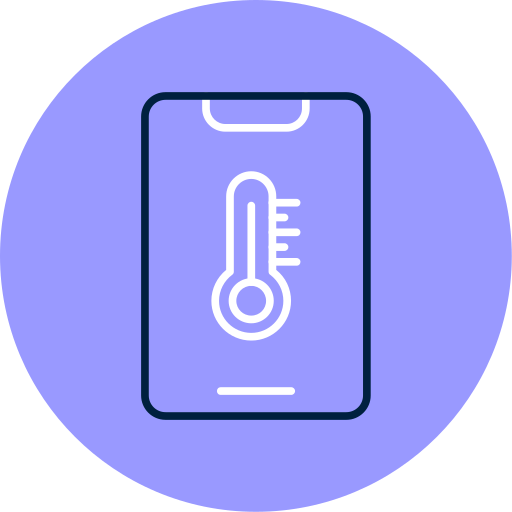 sensor de temperatura icono gratis