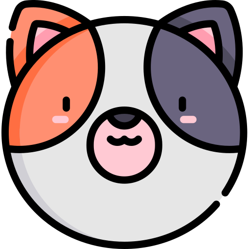 Cat Kawaii Lineal color icon