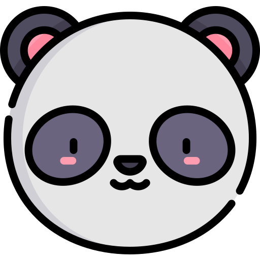 oso panda icono gratis