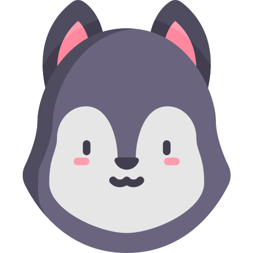 Wolf Kawaii Flat icon