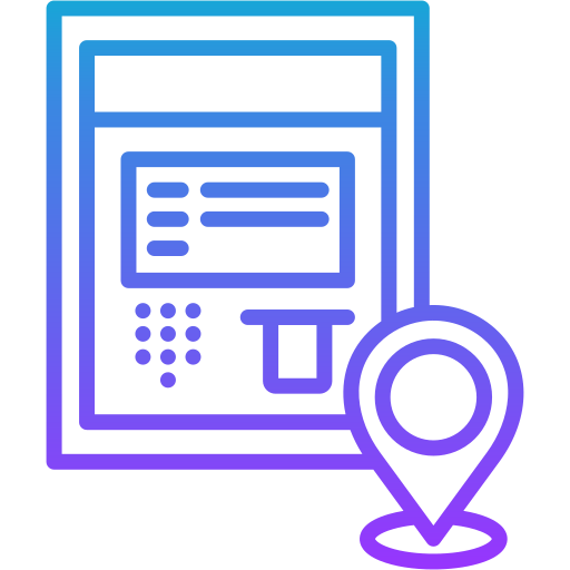 ubicación del cajero automático icono gratis