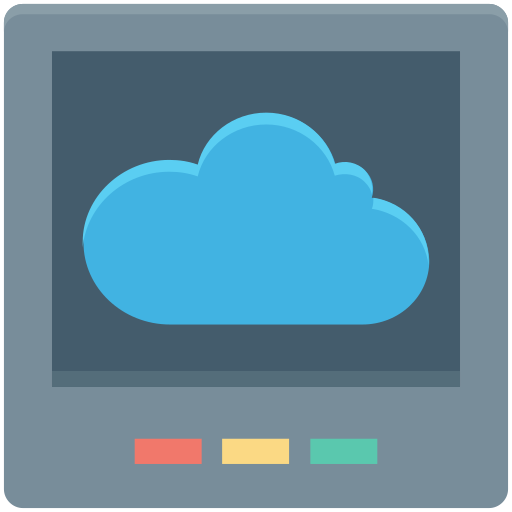 pantalla de nube icono gratis