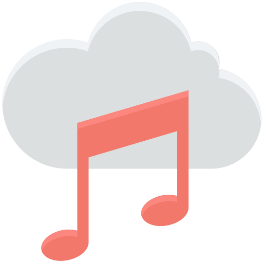 música en la nube icono gratis