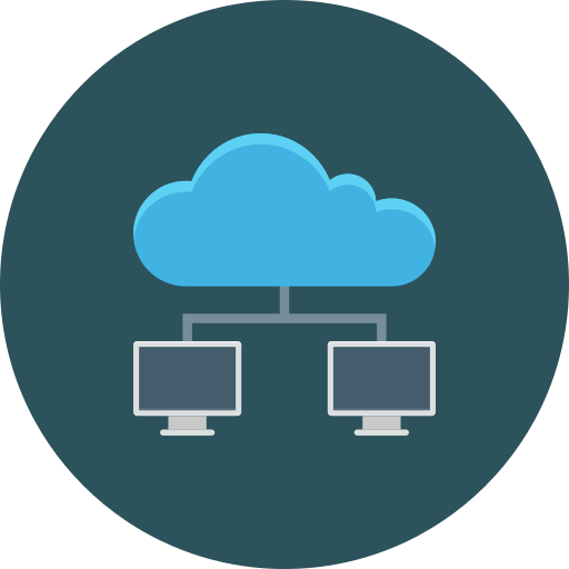 Cloud sharing free icon Cloud sharing free icon