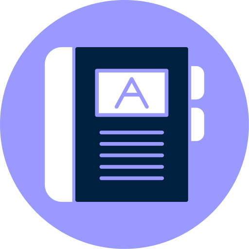 vocabulario icono gratis