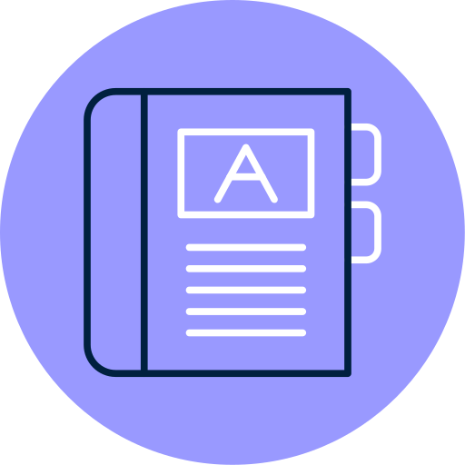 vocabulario icono gratis