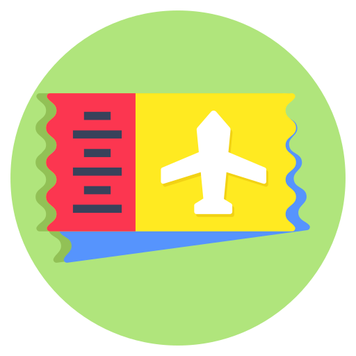 Flight ticket free icon