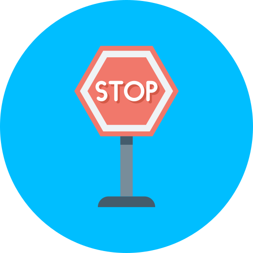 tablero de señal de stop icono gratis