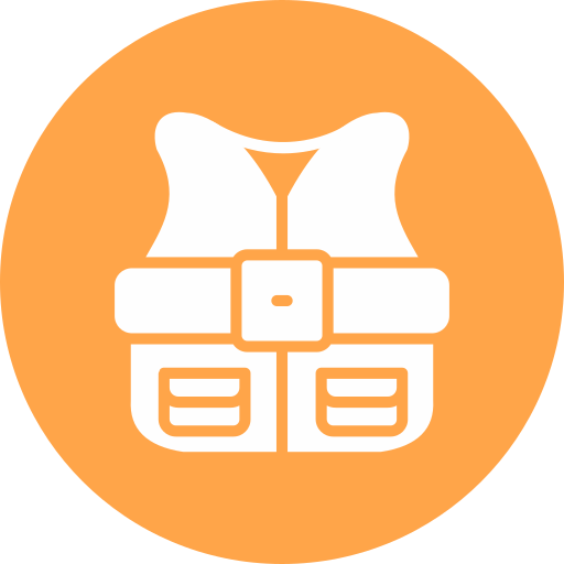 chaleco de pesca icono gratis