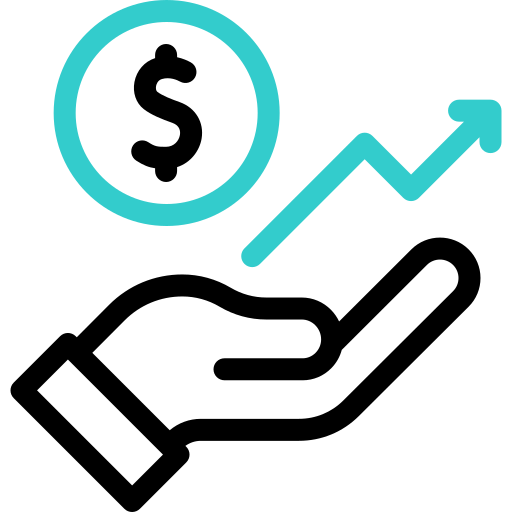 crecimiento económico icono gratis