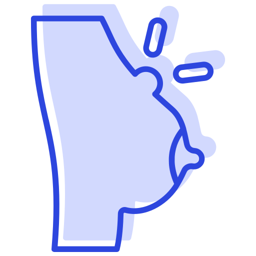 bulto en el pecho icono gratis