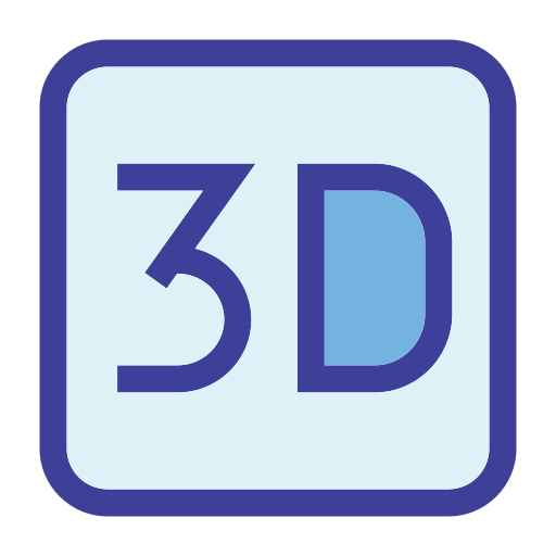 película en 3d icono gratis