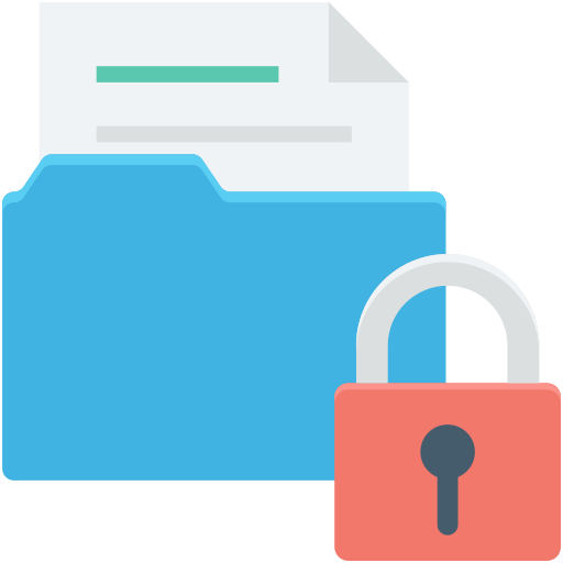 seguridad de los datos icono gratis