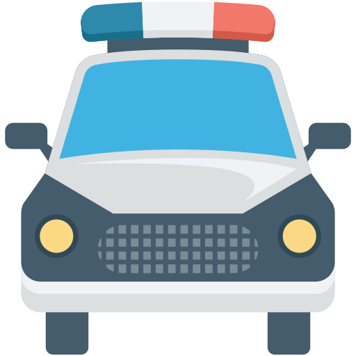 coche de policía icono gratis