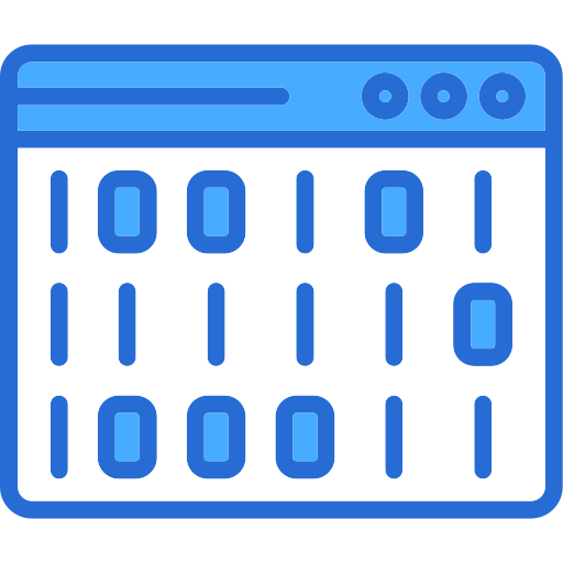 código binario icono gratis