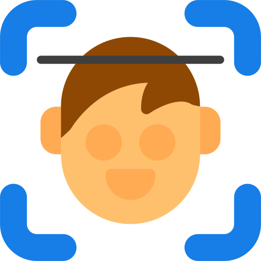 identificación facial icono gratis