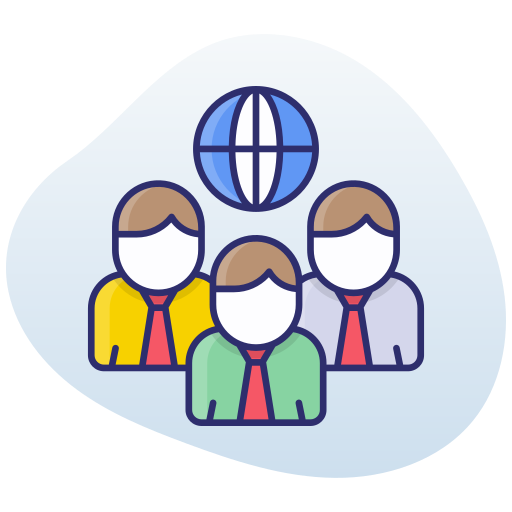 equipe global grátis ícone