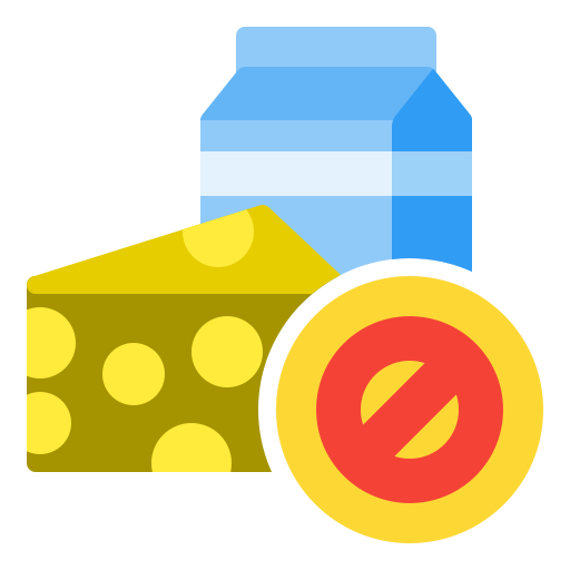 sin lácteos icono gratis