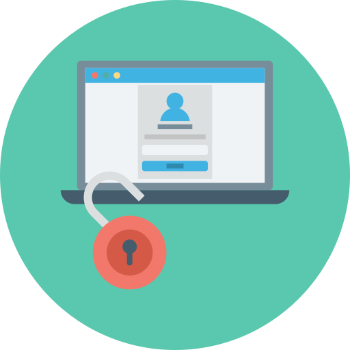 seguridad de la computadora portátil icono gratis