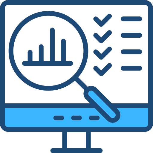 investigación de mercado icono gratis