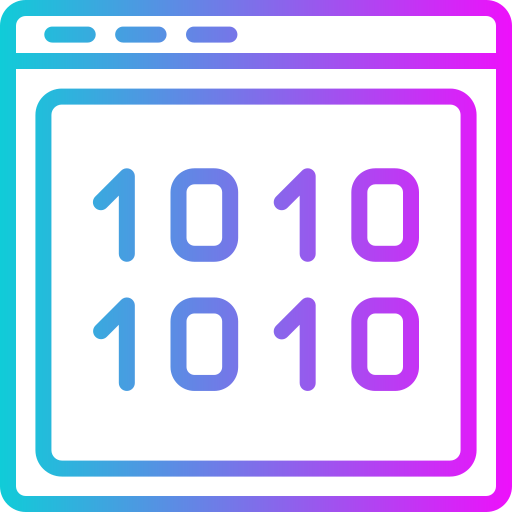 código binario icono gratis