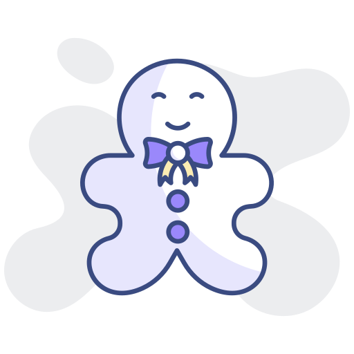 Gingerbread man free icon