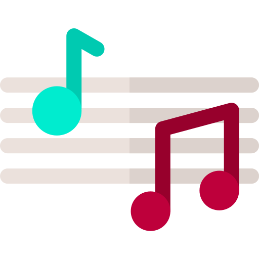 Notas musicales icono gratis