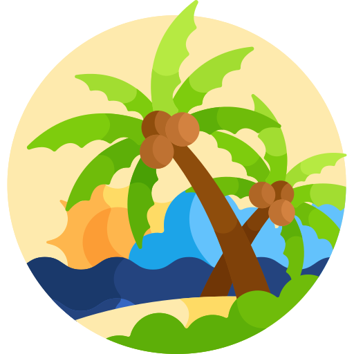 Island Detailed Flat Circular Flat icon