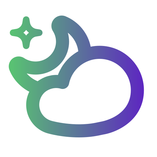Cloudy night free icon