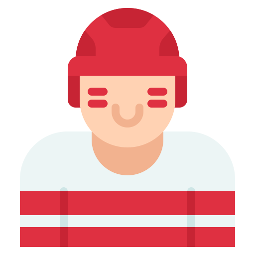 Hockey player free icon