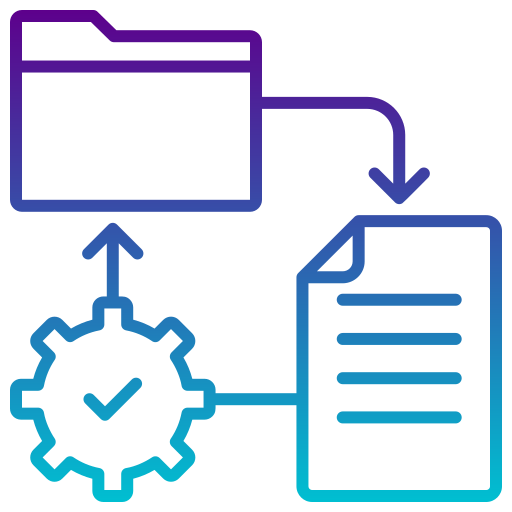 transformación de datos icono gratis