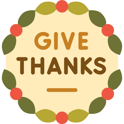 acción de gracias icono gratis