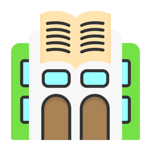 biblioteca pública icono gratis