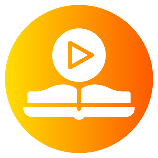 libro en video icono gratis