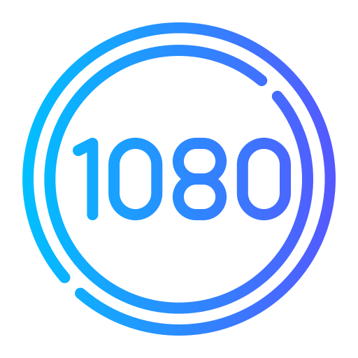1080p Full HD free icon