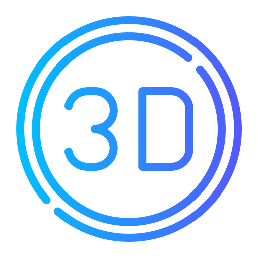 película en 3d icono gratis