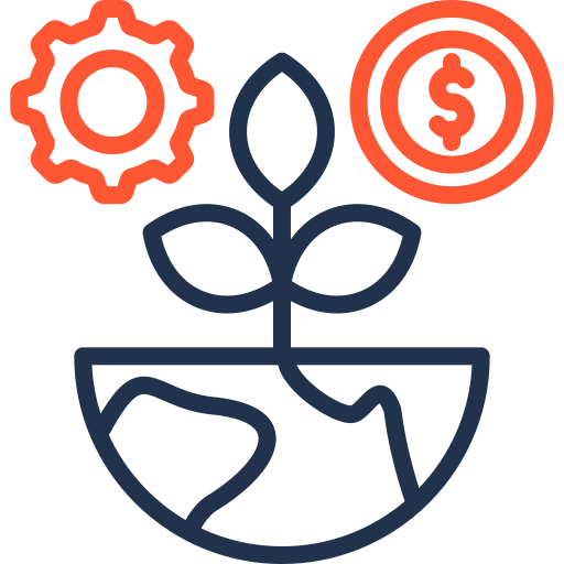 economía verde icono gratis