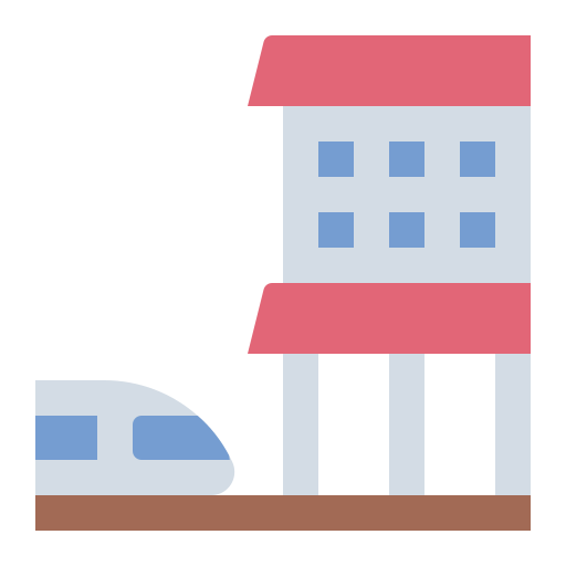 estación de tren icono gratis