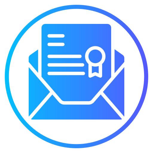 lettre de recommandation Icône gratuit
