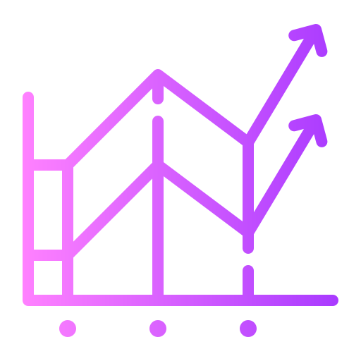 gráfico de líneas icono gratis