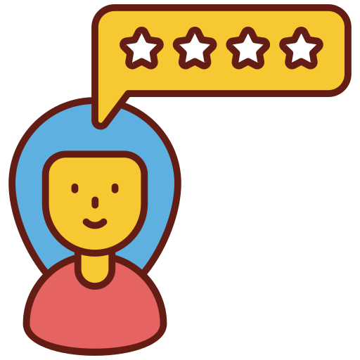 reseña del cliente icono gratis