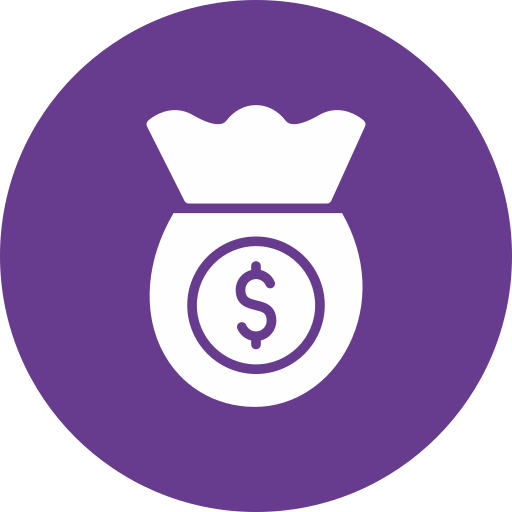 bolsa de dinero icono gratis