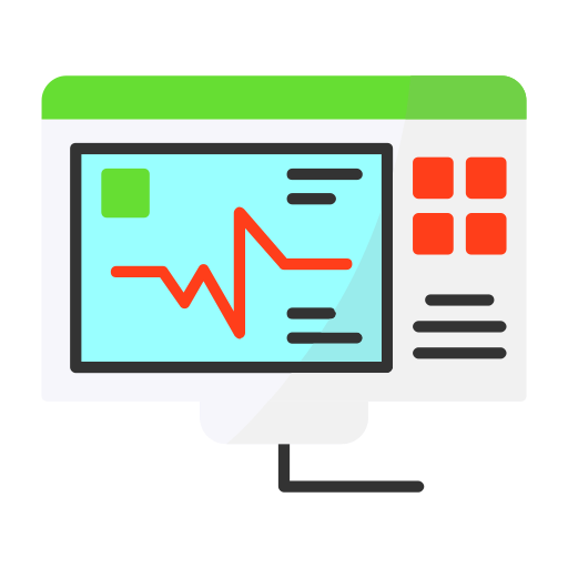 lectura de ecg icono gratis