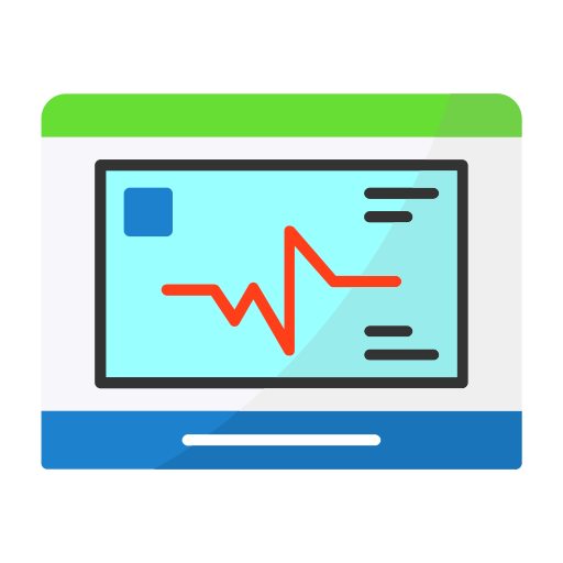 monitor de ecg icono gratis