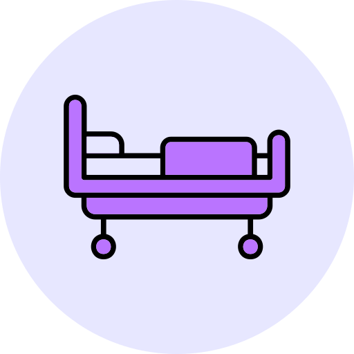 cama de hospital icono gratis