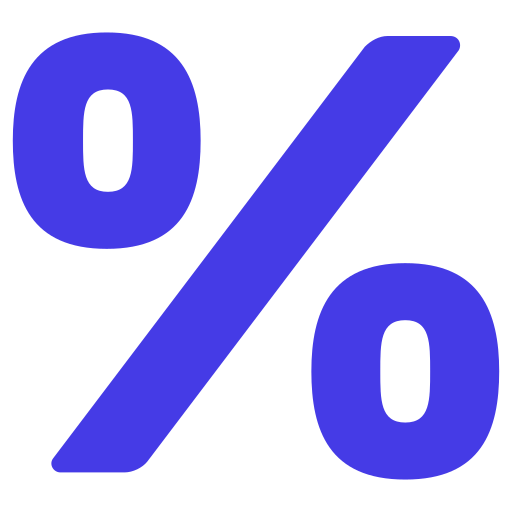 por ciento icono gratis