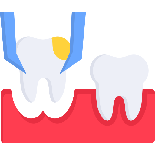 extracción de dientes icono gratis